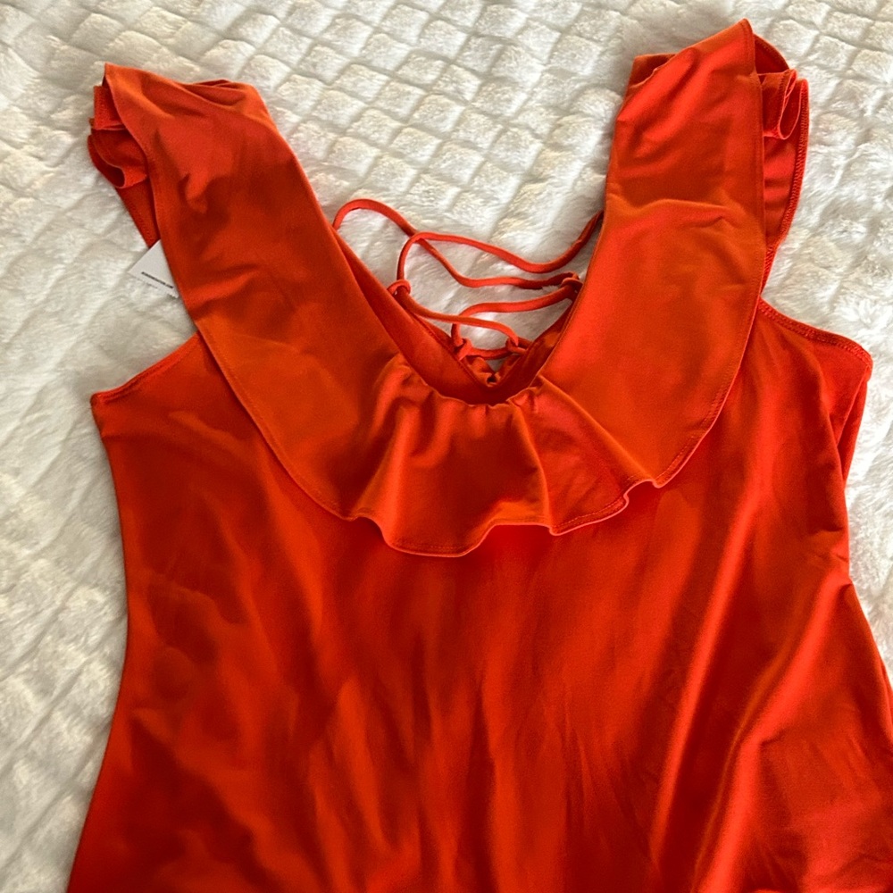 BCBGeneration Orange Bodysuit - Picture 7 of 11